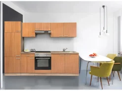 Respekta Kühlschränke|Einbauküchen<Küchenzeile KB270BBEC 270 cm Buche Nachbildung