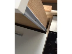Hot Respekta Küchenzeile KB280ENWPC 280 cm Weiß Eiche-Natura Nachbildung