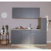Respekta Single-Küchen|Miniküchen<Küchenzeile KB180ESGC 180 cm Grau-Eiche Sonoma Sägerau Nachbildung