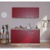 Clearance Respekta Küchenzeile KB150ESR 150 cm Rot-Eiche Sägerau