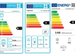 Best Respekta Küchenzeile KB270ESSC 270 cm  -Eiche Sägerau Nachbildung Schwarz