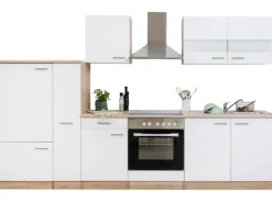 Respekta Küchenzeile KB300ESWC 300 cm -Eiche Sägerau Nachbildung< Winkelküchen|Einbauküchen
