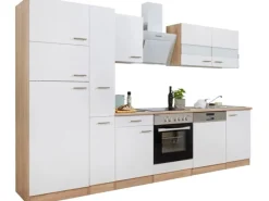 Respekta Küchenzeile KB310ESWCGKE 310 cm -Eiche Sägerau Nachbildung< Winkelküchen|Einbauküchen