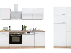 Respekta Küchenzeile KB310ESWCGKE 310 cm -Eiche Sägerau Nachbildung< Winkelküchen|Einbauküchen