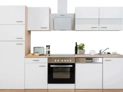 Respekta Küchenzeile KB280ESWCGKE 280 cm -Eiche Sägerau Nachbildung< Einbauküchen|Kühlschränke