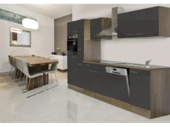 Respekta Einbauküchen|Kochfelder<Küchenzeile KB310EYG 310 cm -Eiche York Nachbildung