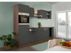 Respekta Einbauküchen|Kochfelder<Küchenzeile KB280EYG 280 cm -Eiche York Nachbildung