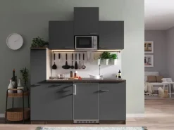 Respekta Winkelküchen|Single-Küchen<Küchenzeile KB180EYGMIC 180 cm -Eiche York Nachbildung
