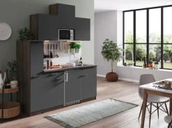 Respekta Winkelküchen|Single-Küchen<Küchenzeile KB180EYGMIC 180 cm -Eiche York Nachbildung