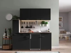 Respekta Kühlschränke|Winkelküchen<Küchenzeile KB180EYSC 180 cm -Eiche York Nachbildung