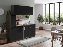 Respekta Kühlschränke|Winkelküchen<Küchenzeile KB180EYSC 180 cm -Eiche York Nachbildung