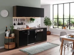 Respekta Winkelküchen|Single-Küchen<Küchenzeile KB195EYS 195 cm -Eiche York Nachbildung
