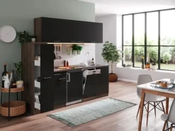 Respekta Küchenzeile KB225EYSC 225 cm -Eiche York Nachbildung< Single-Küchen|Miniküchen