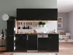 Respekta Küchenzeile KB225EYSC 225 cm -Eiche York Nachbildung< Single-Küchen|Miniküchen