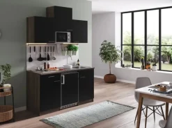 Respekta Miniküchen|Kochfelder<Küchenzeile KB150EYSMI 150 cm -Eiche York Nachbildung