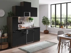 Respekta Single-Küchen|Miniküchen<Küchenzeile KB180EYSMI 180 cm -Eiche York Nachbildung