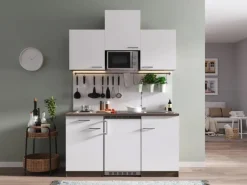 Respekta Küchenzeile KB150EYWMI 150 cm -Eiche York Nachbildung< Miniküchen|Kochfelder