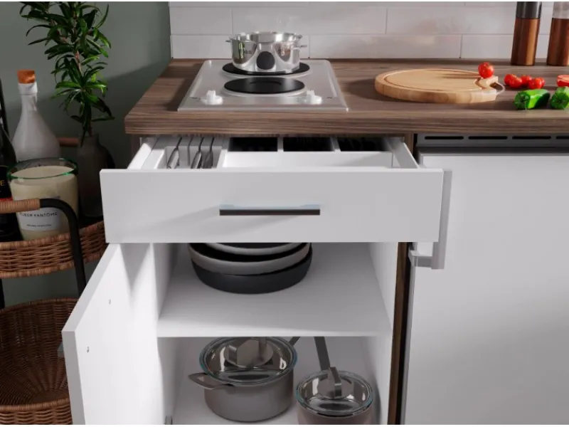 Respekta Küchenzeile KB150EYWMI 150 cm -Eiche York Nachbildung< Miniküchen|Kochfelder