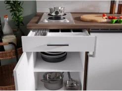 Respekta Kühlschränke|Einbauküchen<Küchenzeile KB180EYWMI 180 cm -Eiche York Nachbildung