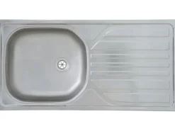 Sale Respekta Küchenzeile KB150WG 150 cm -Weiß Glänzend Grau