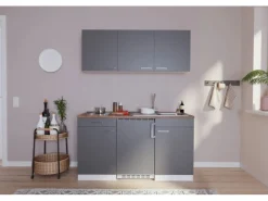 Respekta Winkelküchen|Single-Küchen<Küchenzeile KB150WGC 150 cm -Weiß