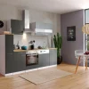 Sale Respekta Küchenzeile KB250WGC 250 cm Grau-Weiß