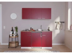 Online Respekta Küchenzeile KB150WR 150 cm -Weiß Rot