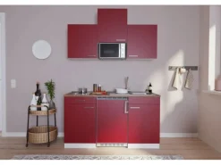 Respekta Küchenzeile KB150WRMIC 150 cm -Weiß< Single-Küchen|Pantryküchen