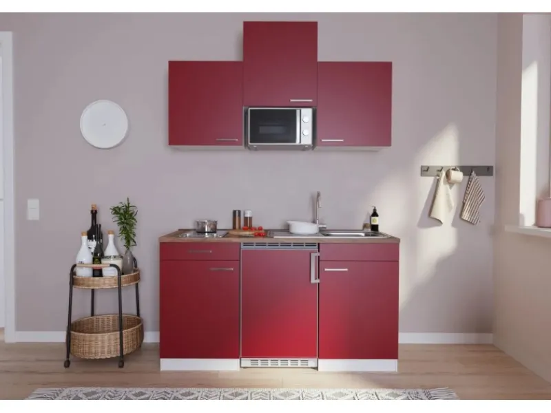 Respekta Küchenzeile KB150WRMIC 150 cm -Weiß< Single-Küchen|Pantryküchen