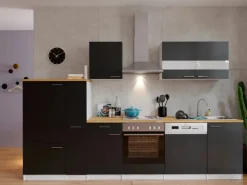 Respekta Küchenzeile KB310WS 310 cm -Weiß< Winkelküchen