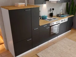 Respekta Küchenzeile KB310WS 310 cm -Weiß< Winkelküchen