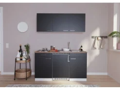 Respekta Winkelküchen|Pantryküchen<Küchenzeile KB150WS 150 cm -Weiß