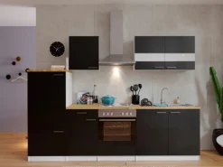 Respekta Küchenzeile KB270WS 270 cm -Weiß< Herde|Kochfelder