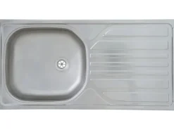 Sale Respekta Küchenzeile KB180WS 180 cm -Weiß Schwarz