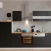 Hot Respekta Küchenzeile KB280WSC 280 cm Schwarz-Weiß