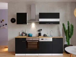 Respekta Einbauküchen|Kochfelder<Küchenzeile KB220WSC 220 cm -Weiß