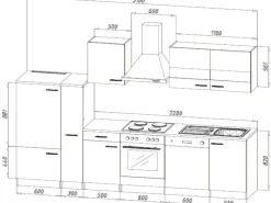 Discount Respekta Küchenzeile KB310WWC 310 cm Weiß