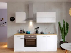 Best Respekta Küchenzeile KB210WWC 210 cm Weiß