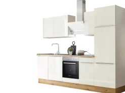 Online Respekta Küchenzeile Marleen 280 cm Artisan-Eiche Weiß Weiß Hochglanz