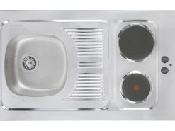 Respekta Küchenzeile MK100ESS 100 cm -Eiche Sägerau Nachbildung< Pantryküchen|Miniküchen