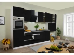 Respekta Premium Kühlschränke<Respekta Küchenzeile ohne E-Geräte 370 cm Grifflos -Weiß