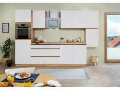 Respekta Premium Respekta Küchenzeile ohne E-Geräte 320 cm Grifflos -Eiche Sägerau< Einbauküchen