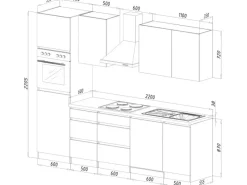 Respekta Premium Respekta Küchenzeile ohne E-Geräte 280 cm Grifflos -Weiß< Einbauküchen|Kochfelder