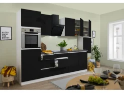 Respekta Premium Kochfelder|Kühlschränke<Respekta Küchenzeile ohne E-Geräte 320 cm Grifflos -Weiß