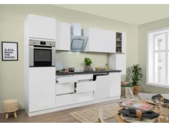 Respekta Premium Einbauküchen|Küchenschränke<Respekta Küchenzeile ohne E-Geräte 330 cm Grifflos