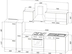 Respekta Küchenzeile ohne E-Geräte 310 cm -Weiß< Küchenschränke|Einbauküchen