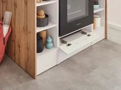 Clearance Respekta Landhaus Inselküche Anton 280 cm Lärche Weiß