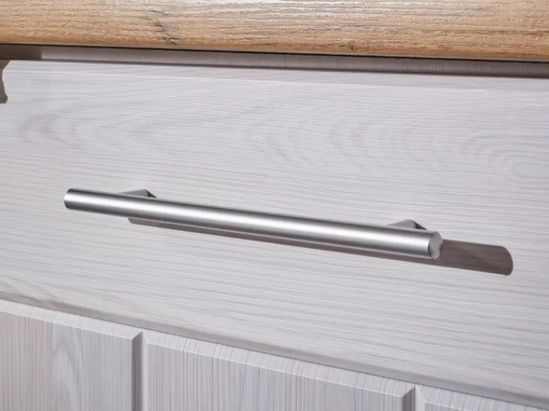 Clearance Respekta Landhaus Inselküche Anton 280 cm Lärche Weiß