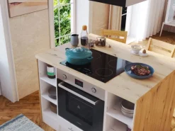 Clearance Respekta Landhaus Inselküche Anton 280 cm Lärche Weiß
