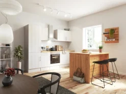 Respekta Kücheninseln|Kühlschränke<Landhaus Küchenzeile Anton 280 cm mit Kücheninsel Lärche Weiß